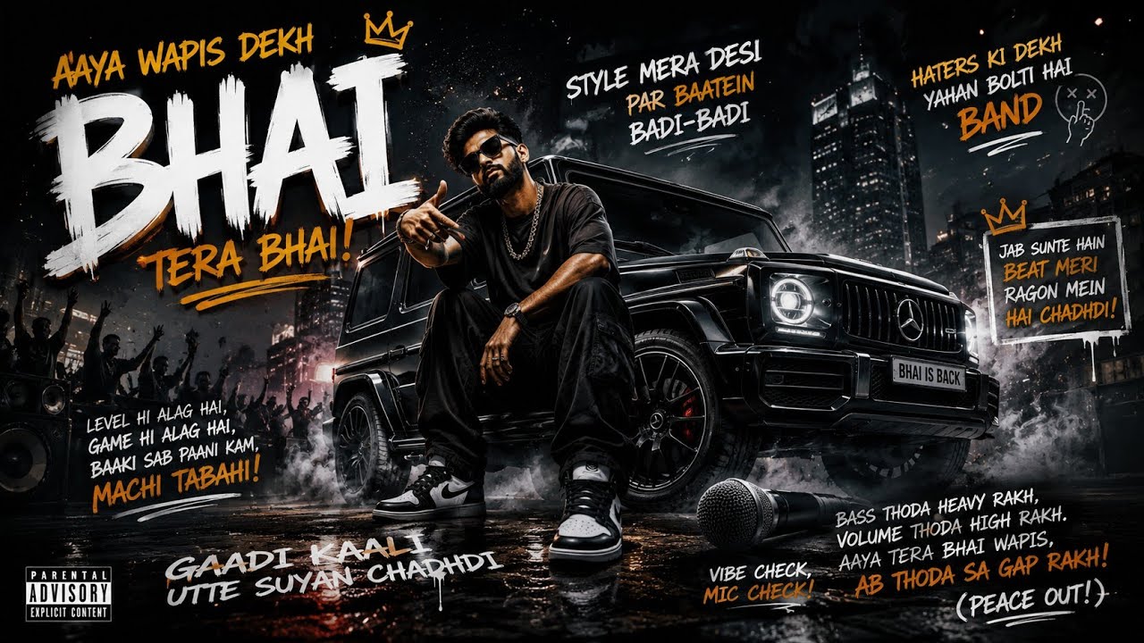 AAYA WAPIS DEKH TERA BHAI | Desi Rap Anthem 2026 |#song#music 