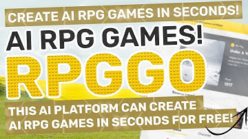 RPGGO : FULLY FREE Way to CREATE RPG Games with AI in SECONDS! (No Coding Required!)