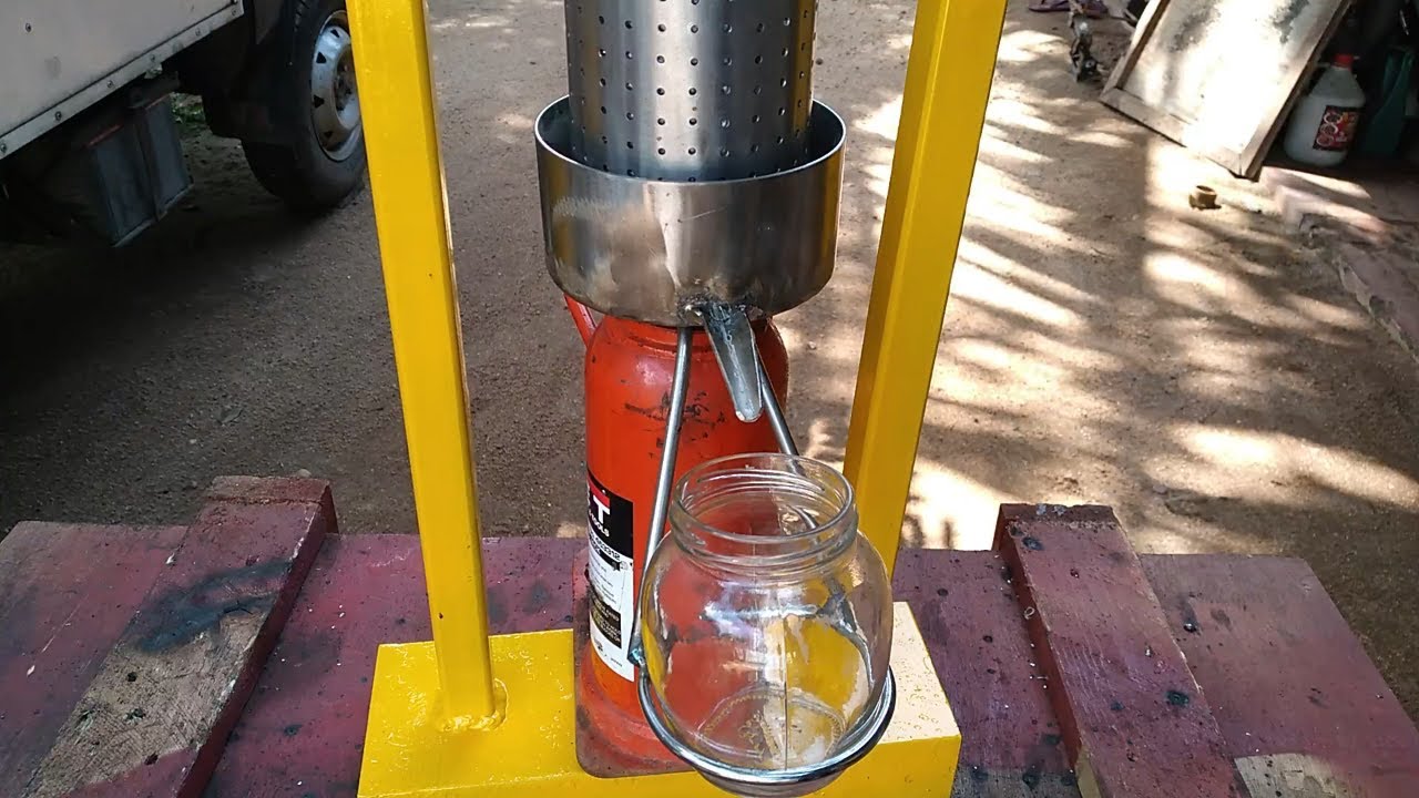 Home made coconut oil machineDIY