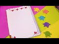 معندكيش حجة تاني 🥰 اسهل أفكار تزيين دفاتر علي اليوتيوب بالأحمر والاسود|simple border designs