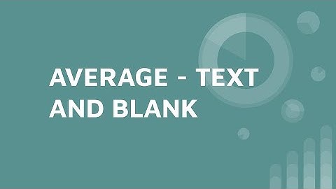 AVERAGE - TEXT AND BLANK