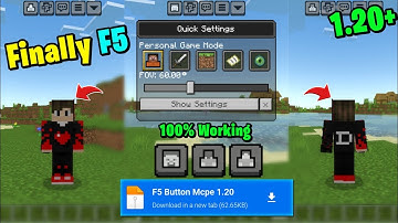 Finally WORKING - F5 Button in Mcpe 1.20/1.21 with Quick Settings