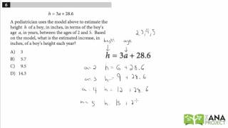SAT Practice Test 1: Section 3, Question #6