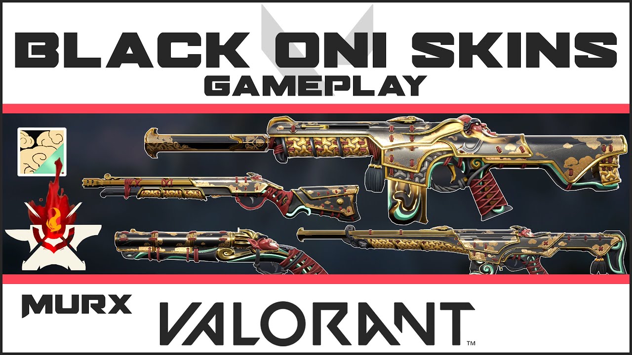 Oni VALORANT Skins GAMEPLAY | Black (Gold): Level 5 Chroma Variant