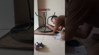 4 MENIT MERAKIT AZKO Soleil 60 cm Meja Teras KACA BULAT Murah Simpel Terbaik 2025 #mejabundar #teras