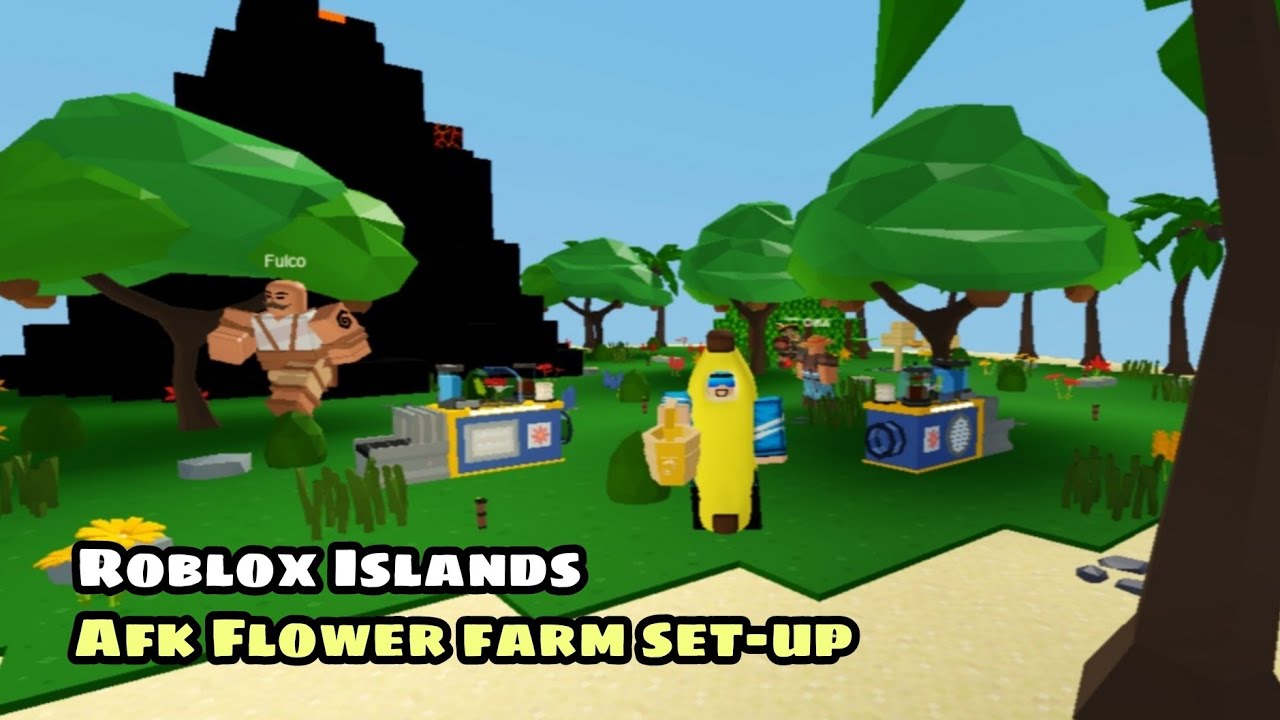 Roblox Islands How to make an AFK Flower farm YouTube