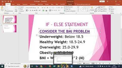 BMI   using IF ELSE IN CPROGRAMMING PART1
