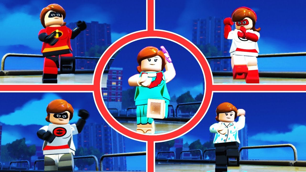 ALL Elastigirl Costumes in LEGO The Videogame - YouTube