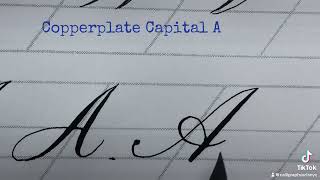 Copperplate Calligraphy Capital A