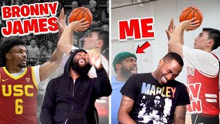 1v1 Basketball vs D1 Stanford Shooter (Roy Yuan) Scored On Bronny! ROY DID CASH BAD!! REACTION