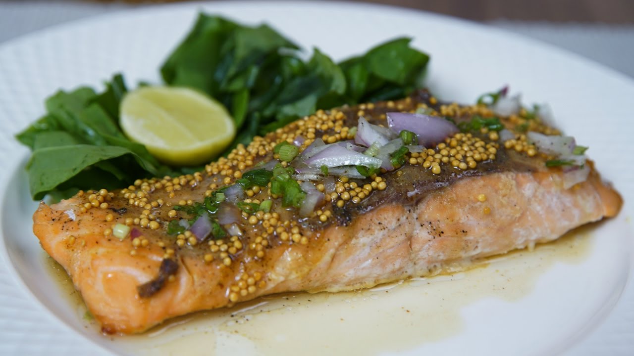 Honey Mustard Glazed Salmon YouTube