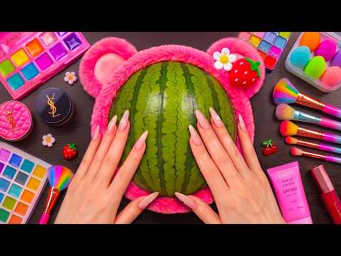ASMR Makeup on Watermelon (No Talking)