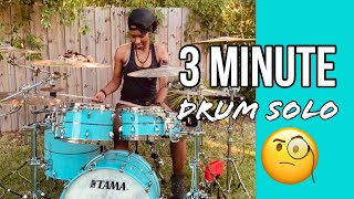 3 Minute Drum SOLO | TAMA Star Bubinga Drum Set | Drumming Ostinato Example