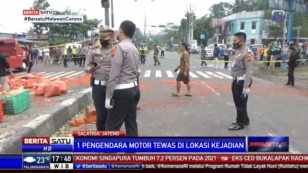 Tabrakan Beruntun di Perempatan Kecandran Salatiga, Pengendara Motor Tewas di Tempat