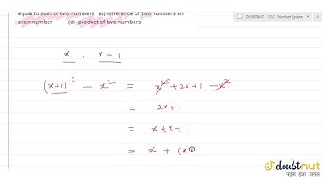 "The difference between the square of any two consecutive integers is equal to (a) sum