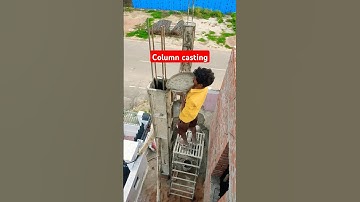 column casting process , new house construction #column #rcc #casting #technique #construction #site