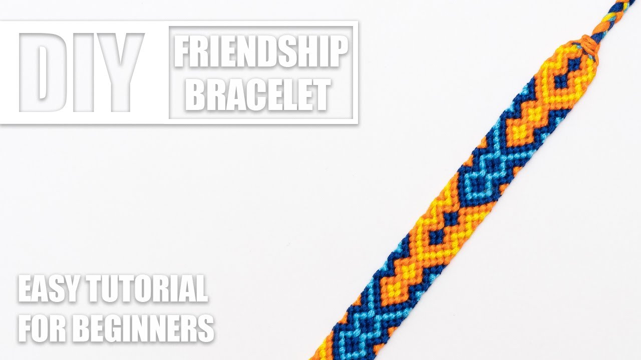 Diamonds Arrows Progressive Squares Chain Macrame Friendship Bracelets | Easy Tutorial for Beginners