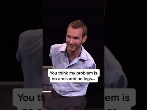 You think my problem is no arms and no legs. #nickvujicic #limblesspreacher #hope #christian