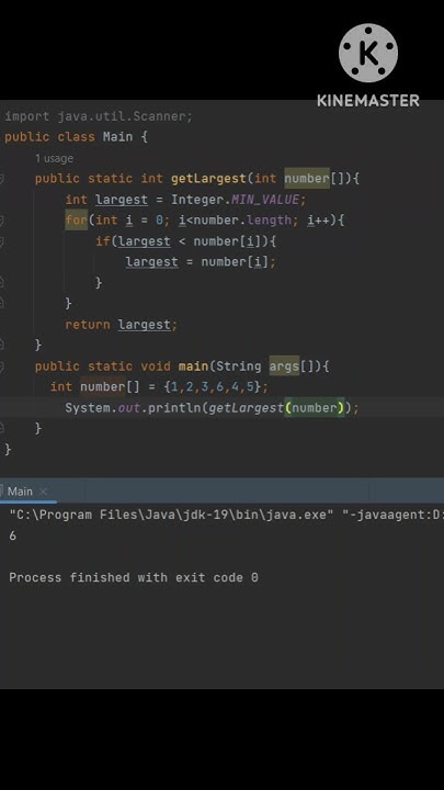 Find largest number with array in java #java - YouTube