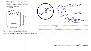 GCSE Maths revision Exam paper practice volume of a cylinder