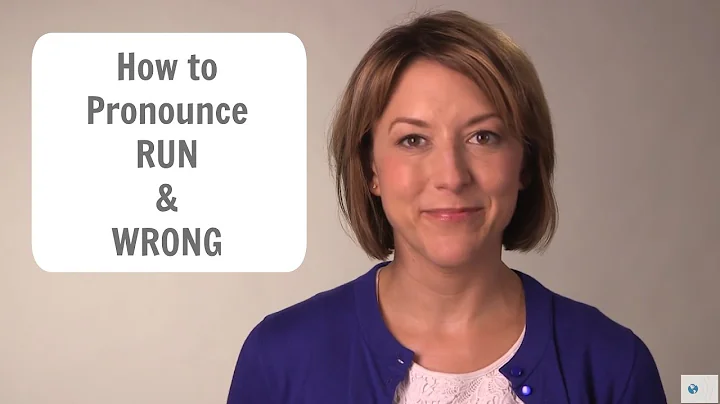 Learn How to Pronounce RUN & WRONG - American English Pronunciation Lesson #learnenglish 