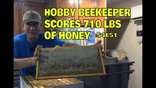 Extracting 710 lbs of our 2020 Honey Harvest S4E52 #beekeeping #honeyharvest