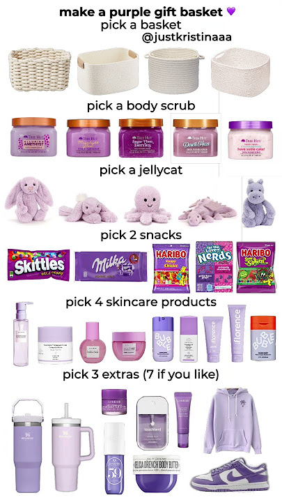 make a purple gift basket !! 💜 #preppy #purple #basket #skincare