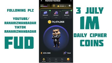 3 July Tutorial how to unlock Hamster kombat Today daily cipher Morse code 3/07/24 #dailycipher