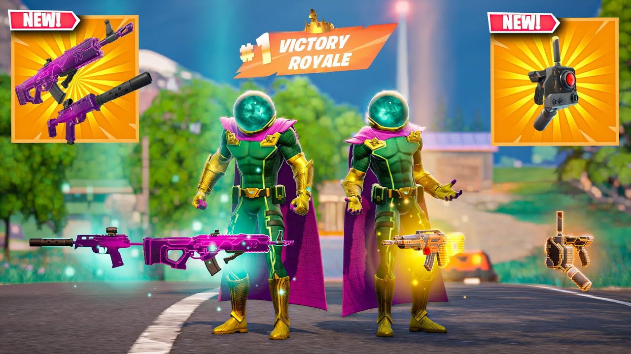 MYSTERIO DUO VS ALL MYTHIC'S & EXOTIC WEAPONS ( NEW! FORTNITE CHAPTER 6 SEASON 4 )