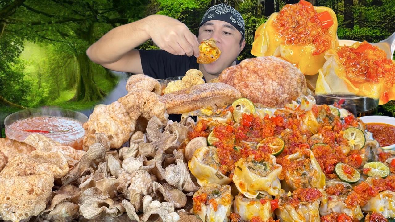 Spicy Unlimited Siomai & Crispy Bagnet Chicharon Mukbang Eating Show