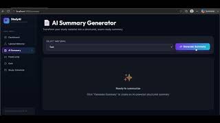 StudyAi-An ai based application that helps in studies (## A personalized  Study Assistant) screenshot 2