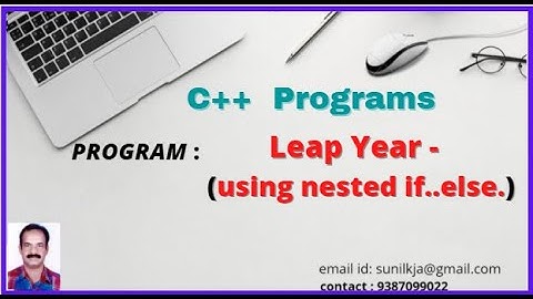 LEAP YEAR using nested if   else