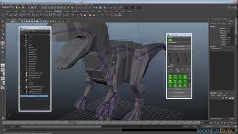 Creating More Controls - Animating a Dinosaur in Maya Step 7 of 15