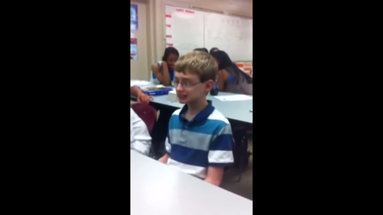 Kid drops sick beat at school (not original )