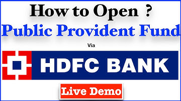 Open PPF account online HDFC | How to Open PPF account online | HDFC Bank | ENGLISH