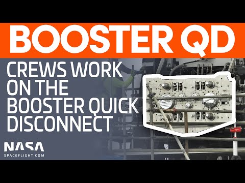 Booster Quick Disconnect Work Continues | SpaceX Boca Chica