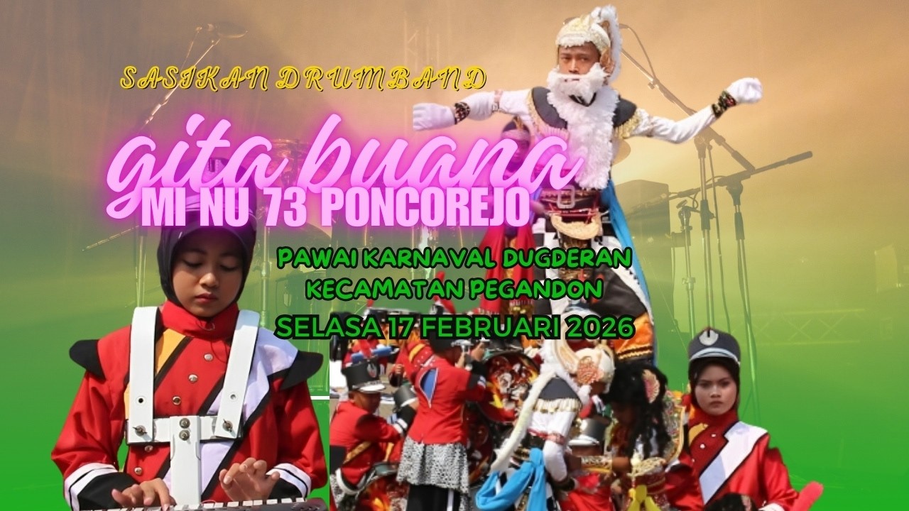 Drumband Gita Buana MI NU 73 Poncorejo – Aksi Spektakuler pada Karnaval Dugderan 2026