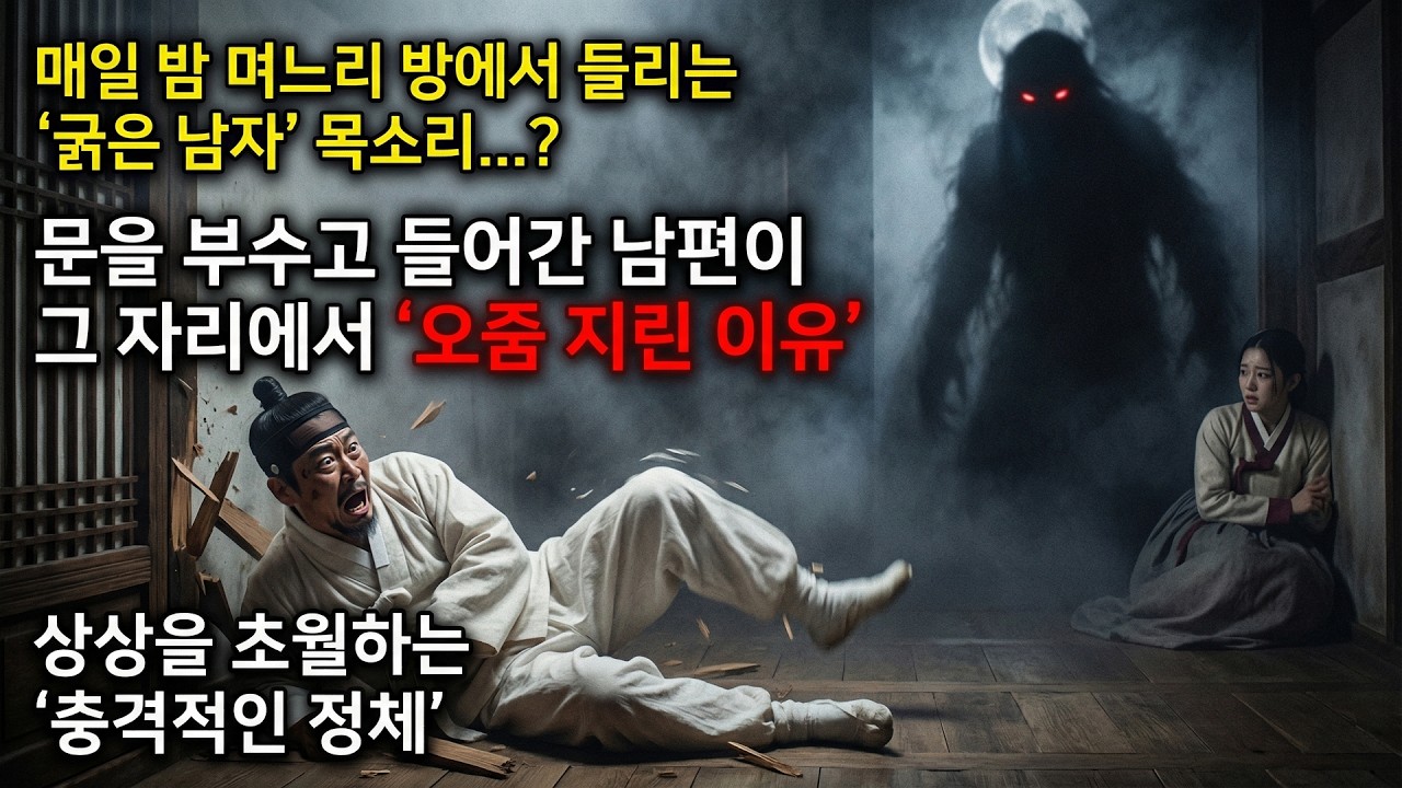 장례 치른 어머니가 왜 며느리 방에? 몰래 문을 열어본 불효자, '이것' 보고 기겁하여 나자빠진 사연 |야담|옛날이야기|사이다|권선징악