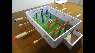 [DIY]テーブルサッカーゲーム／How to make a table soccer game