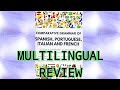 Comparative grammar of spanish portuguese italian french multilingual review engespptitafr