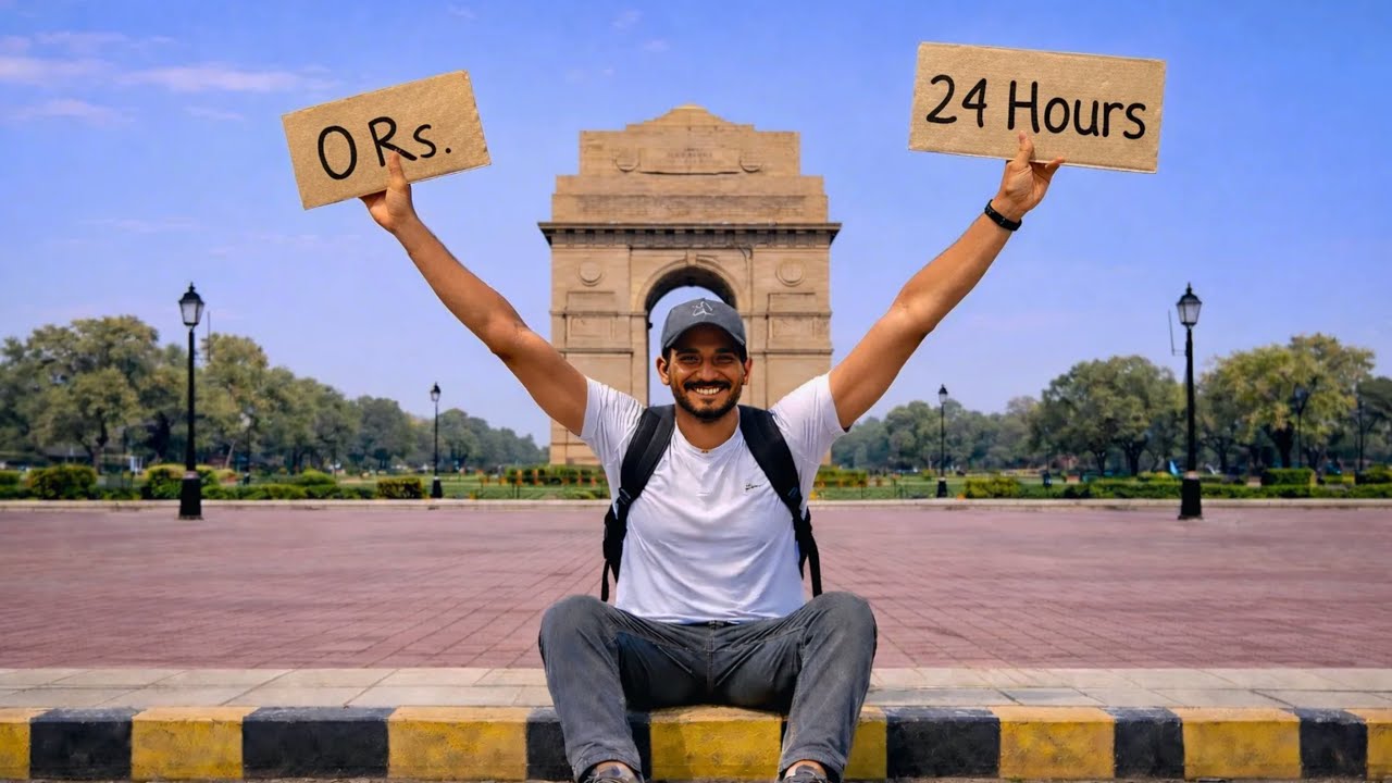 Living on 0rs in Delhi for 24 Hours 🥵