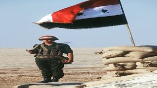 Wide Syrian Arab Army Walking