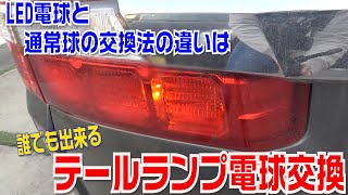 テールランプ交換！電球交換は誰でもできる。LED電球交換時の注意点も