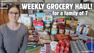WEEKLY GROCERY HAUL + MEAL PLAN! | Large family mom life