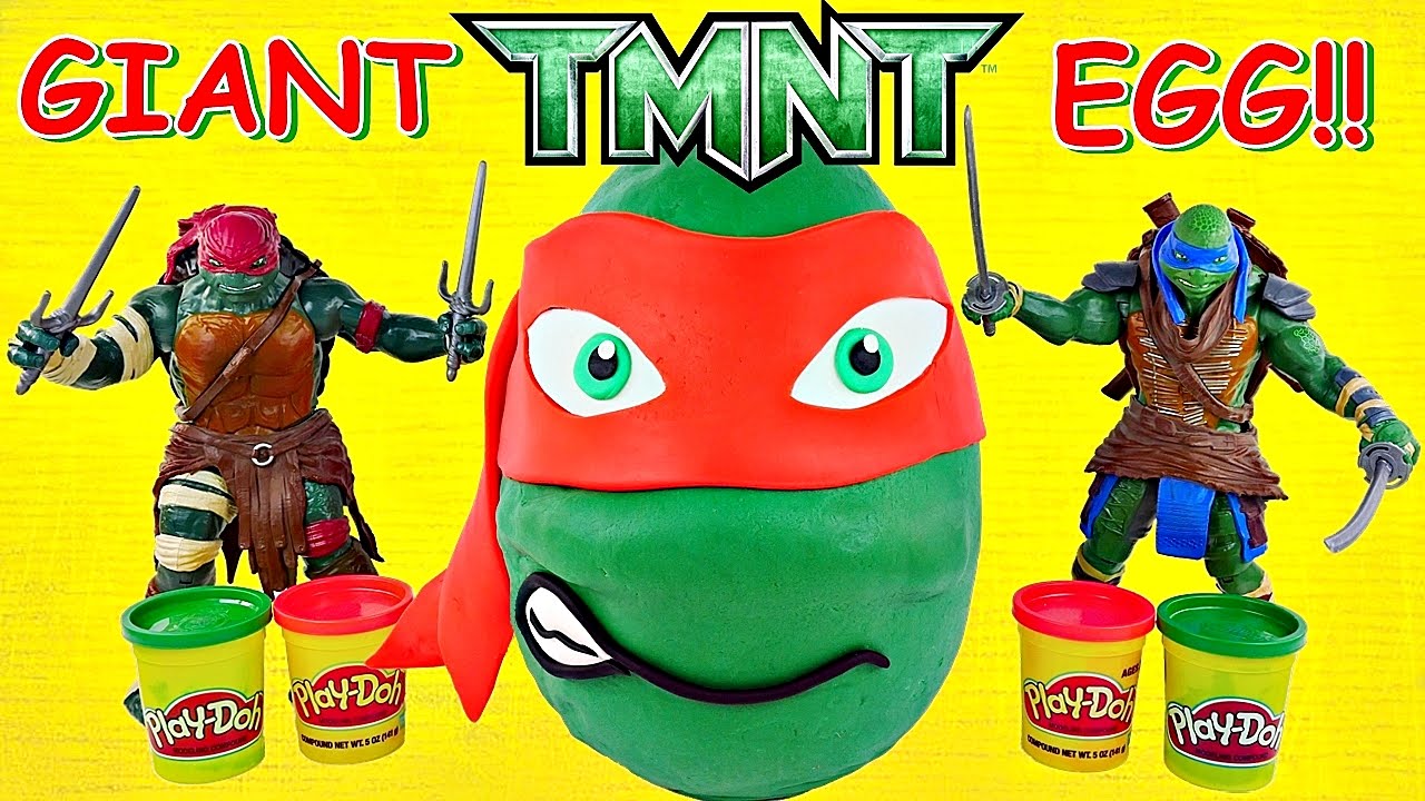 ⁣GIANT TMNT Raphael Play Doh Surprise Egg Teenage Mutant Ninja Turtles