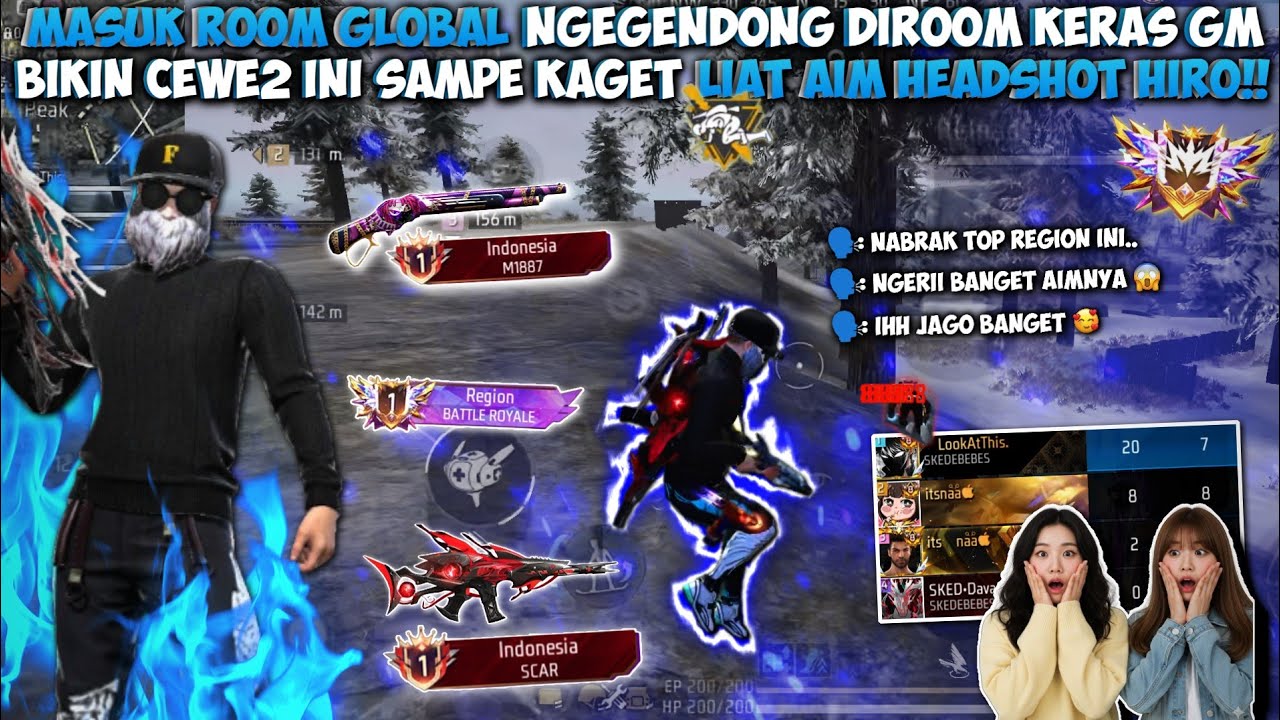 MASUK ROOM GLOBAL NGEGENDONG DI ROOM KERAS GRANDMASTER!! BIKIN CEWE² INI SAMPE KAGET LIAT AIM GUA!!