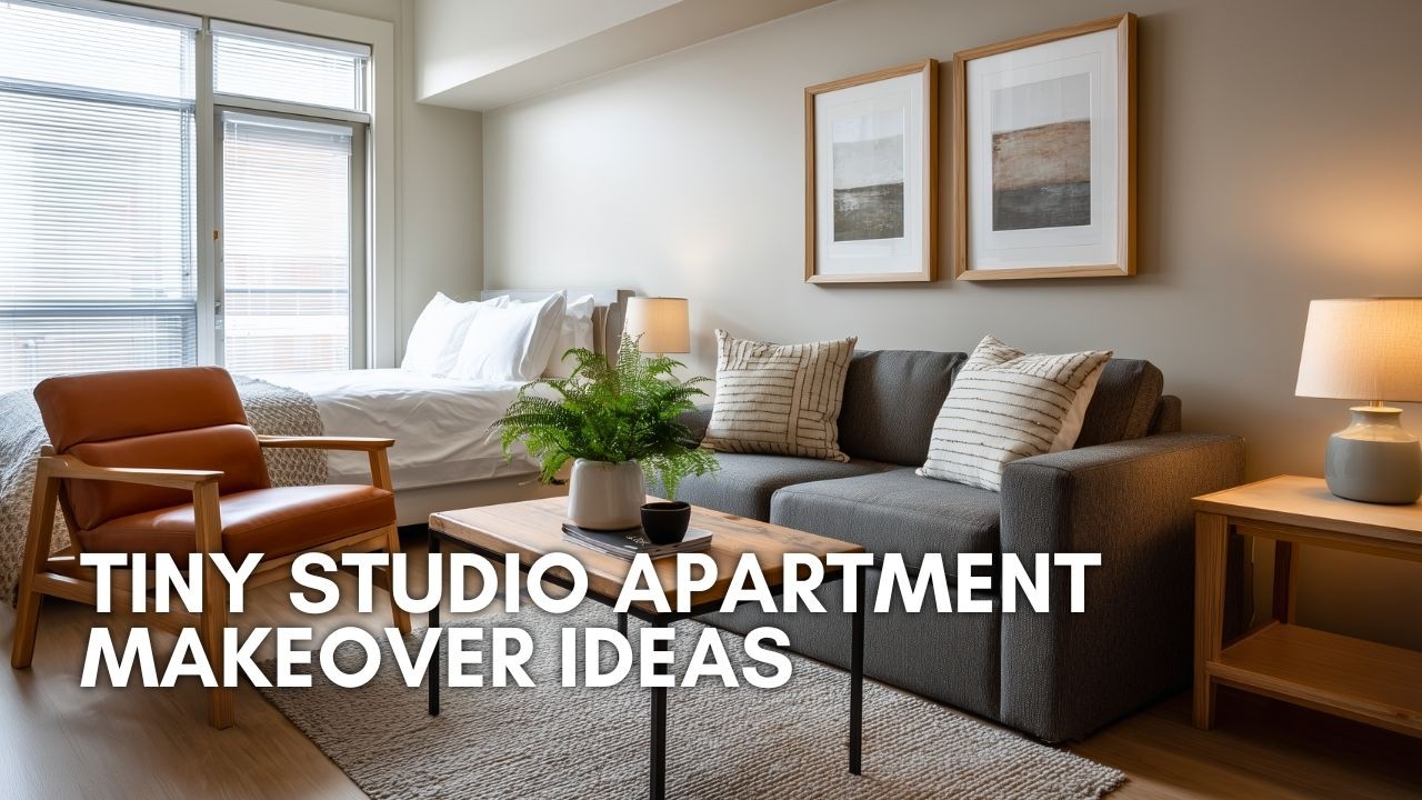 Tiny Studio Apartment Makeover | Space-Saving Ideas - YouTube
