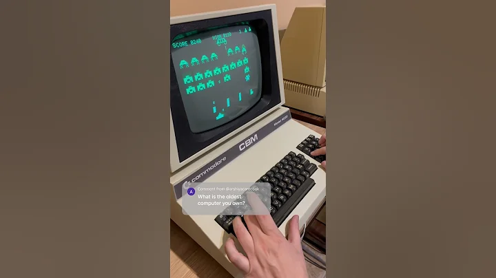 Commodore PET 4032 circa 1980 loading Space Invaders from cassette #retrocomputing #retrogaming #80s