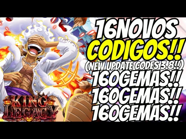 CORRE! TODOS OS CODIGOS *OUTUBRO 2022* ATUALIZADOS DO KING LEGACY (King  piece codes) ROBLOX! 