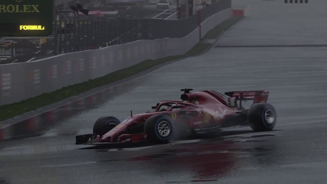 F1® 2018 Belgian Grand Prix (Heavy Rain) - Slow Motion - PS4